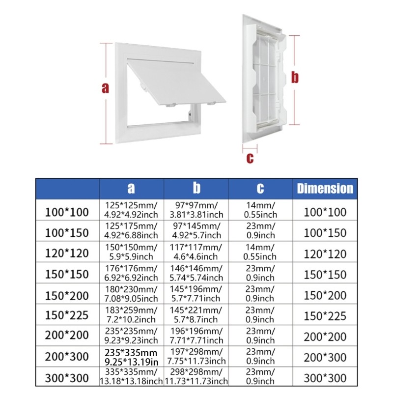 Access Panel Inspection Hole Hinge Type Inspection Cover Plastic Inspection Port