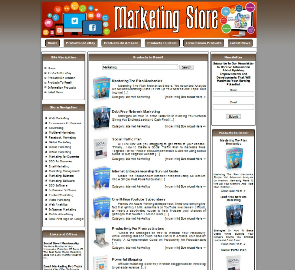 MARKETING SERVICES STORE WEBSITE. MAKE MONEY FROM HOME, AMAZON, ADSENSE.