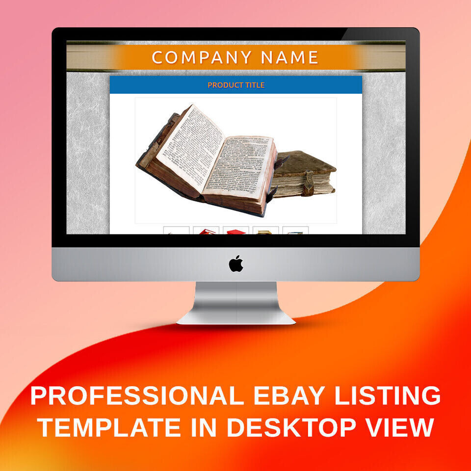 Mobile Responsive eBay Listing Template Auction Gallery Html Professional Design