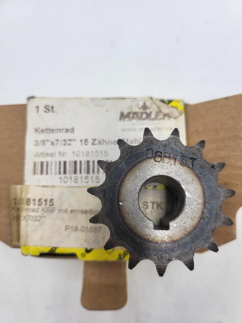MADLER 06B15 ROLLER CHAIN SPROCKET 3/8″ PITCH 15T 10MM MIN PLAIN BORE **IN BOX*