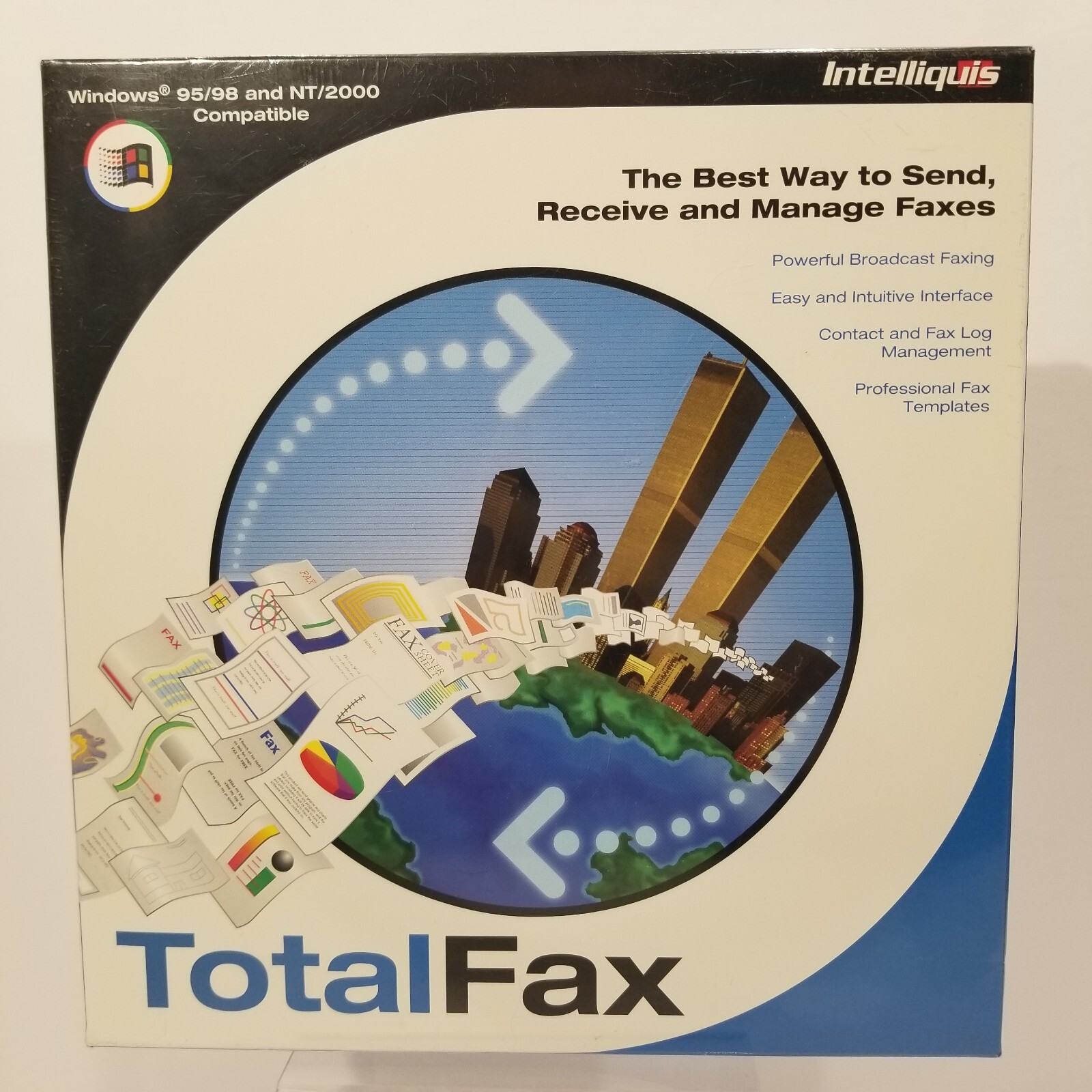 Intelliquis Total Fax TotalFax Software Rare Vintage Windows 95/98, NT/2000 NEW