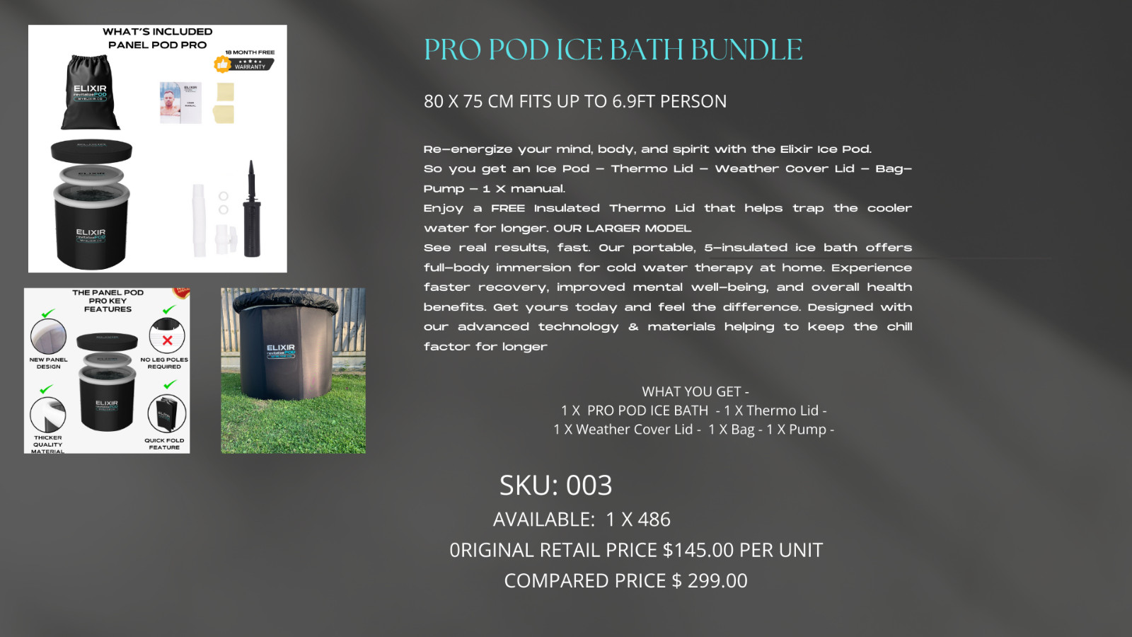 NEW Ice Bath Wholesale Job Lot Bulk | 1,130 Units | Pods Barrels Bundles | TX Pi