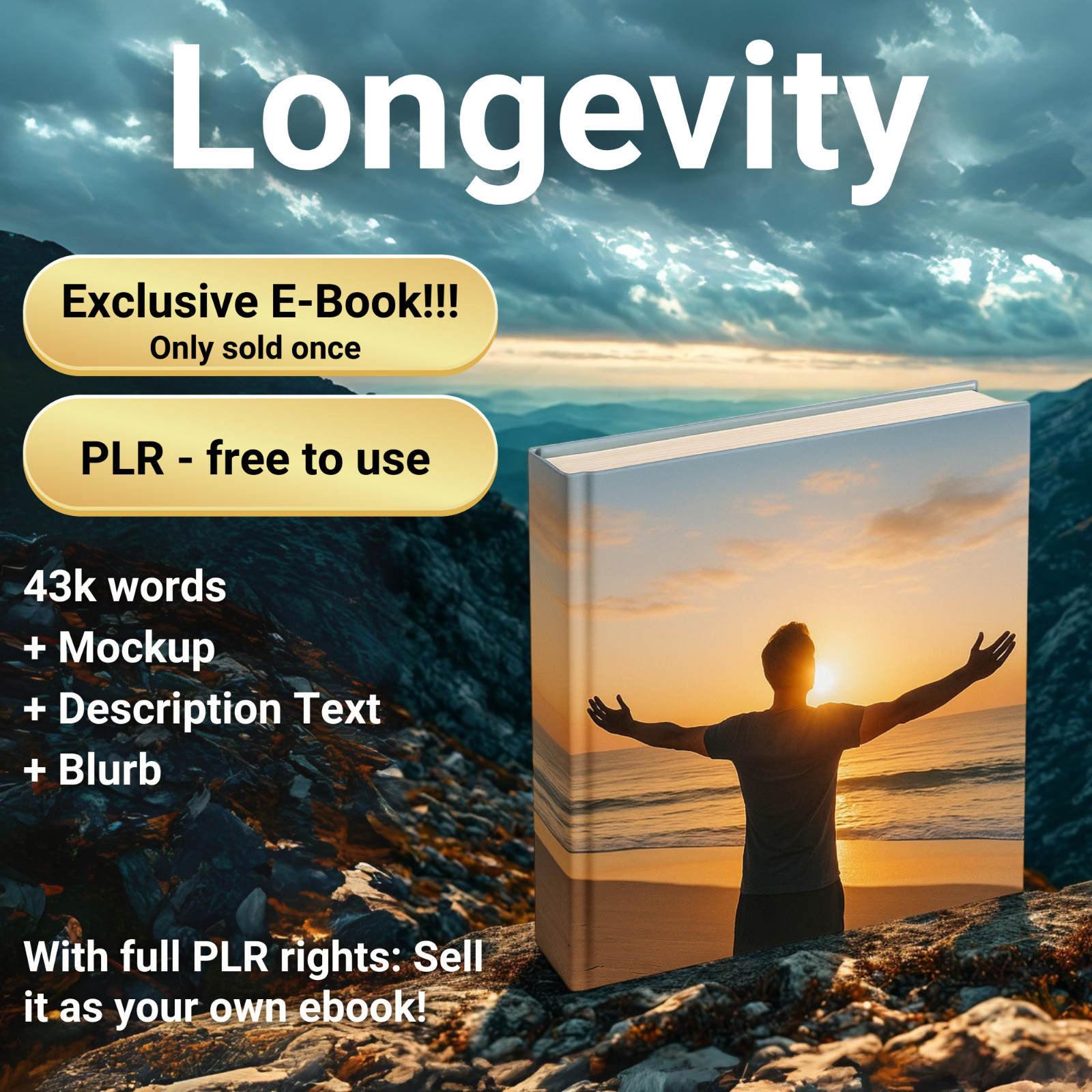 Longevity 43k words Exclusive PLR eBook – sold only once