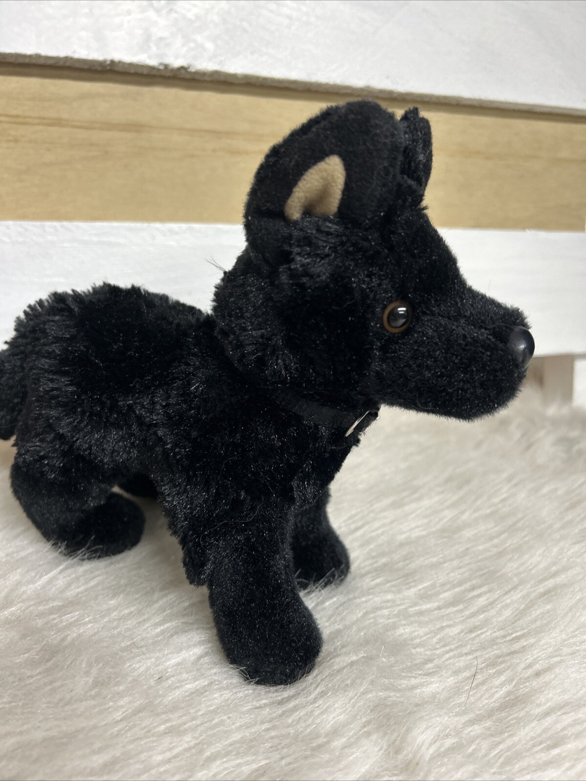 Harko 8″ Black German Shepherd Plush Stuffed Animal Dog Douglas Toy With Collar