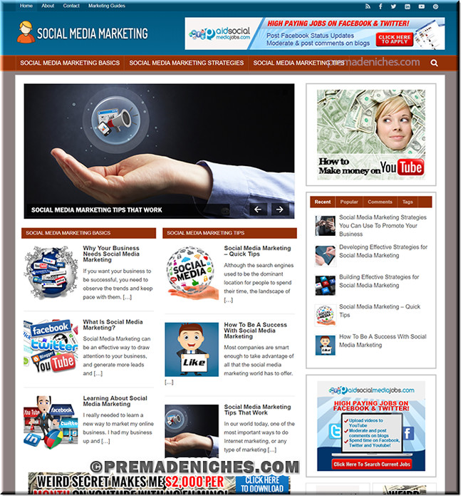 Social media marketing niche website | Ready For Multiple Income Streams