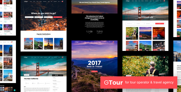 WordPress Template- Grand Tour – Travel Agency – GPL License – Lifetime Update