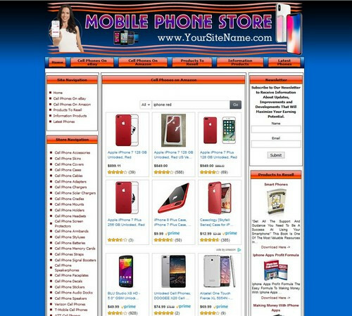 iPhone, Unlocked Android Cell Phone Smartphones Store Business Website for Sale