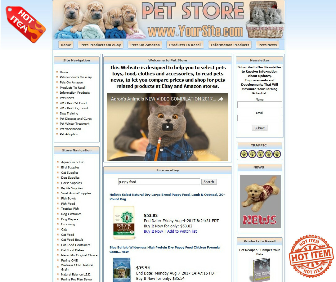 AMAZON STORE – Complete, Ready Made Pet Affiliate Website