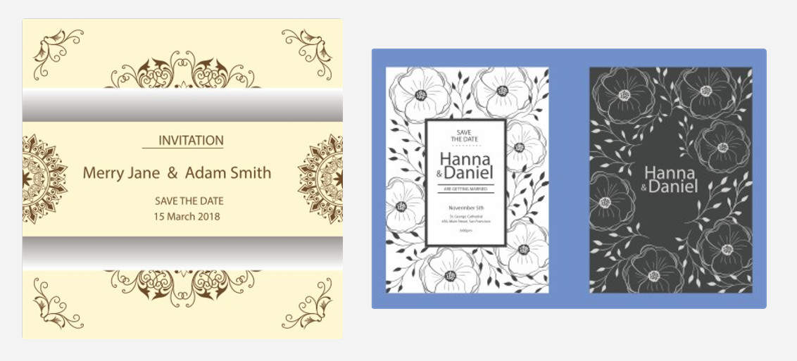 Wedding Invitation Templates 1300 High Quality Vector & jpg Fully Editable
