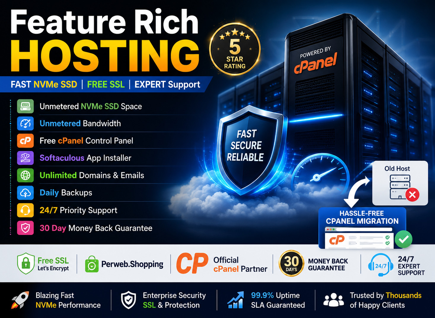 Feature Rich Hosting – 🌟Unlimited SSD + SSL + Fast Websites Emails | $14.99/Yr