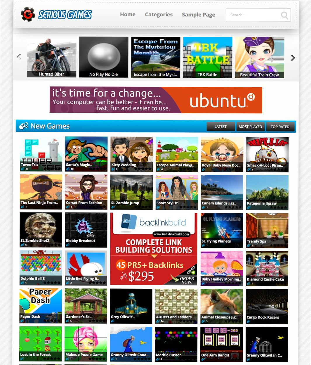 Online Arcade Game Website