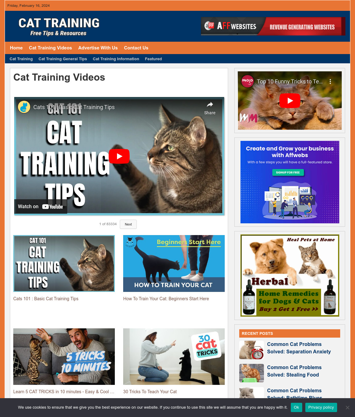CAT TRAINING Website Business For Sale – Work From Home Internet Business
