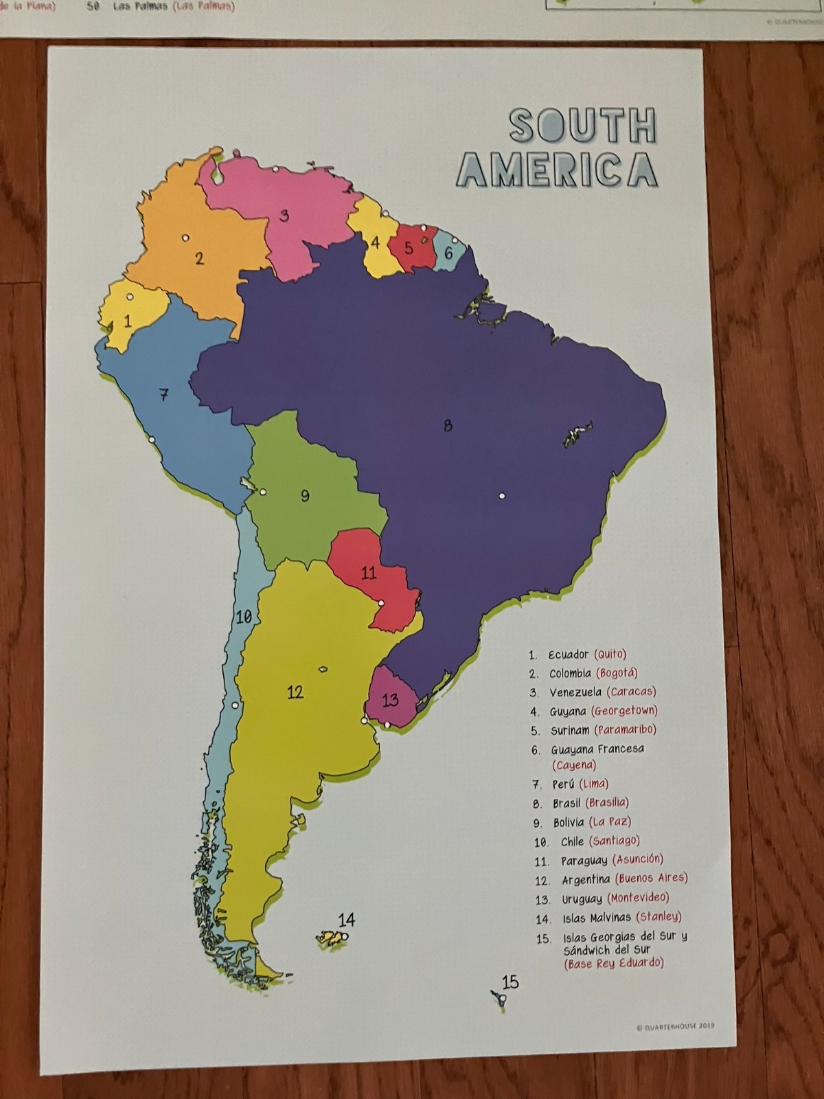 4 Posters Spanish Speaking Countries Teaching Learners of All Ages Home School