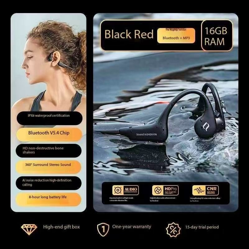 SHEYIN X6 Bone Conduction Bluetooth Headphones with Ultra Long Battery Life