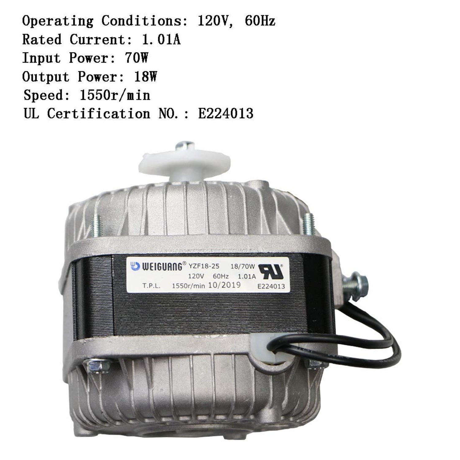 YZF18-25 Electric Fan Shaded Pole Motor 120V 60Hz 1.01A 18W AC Fan Motor for …