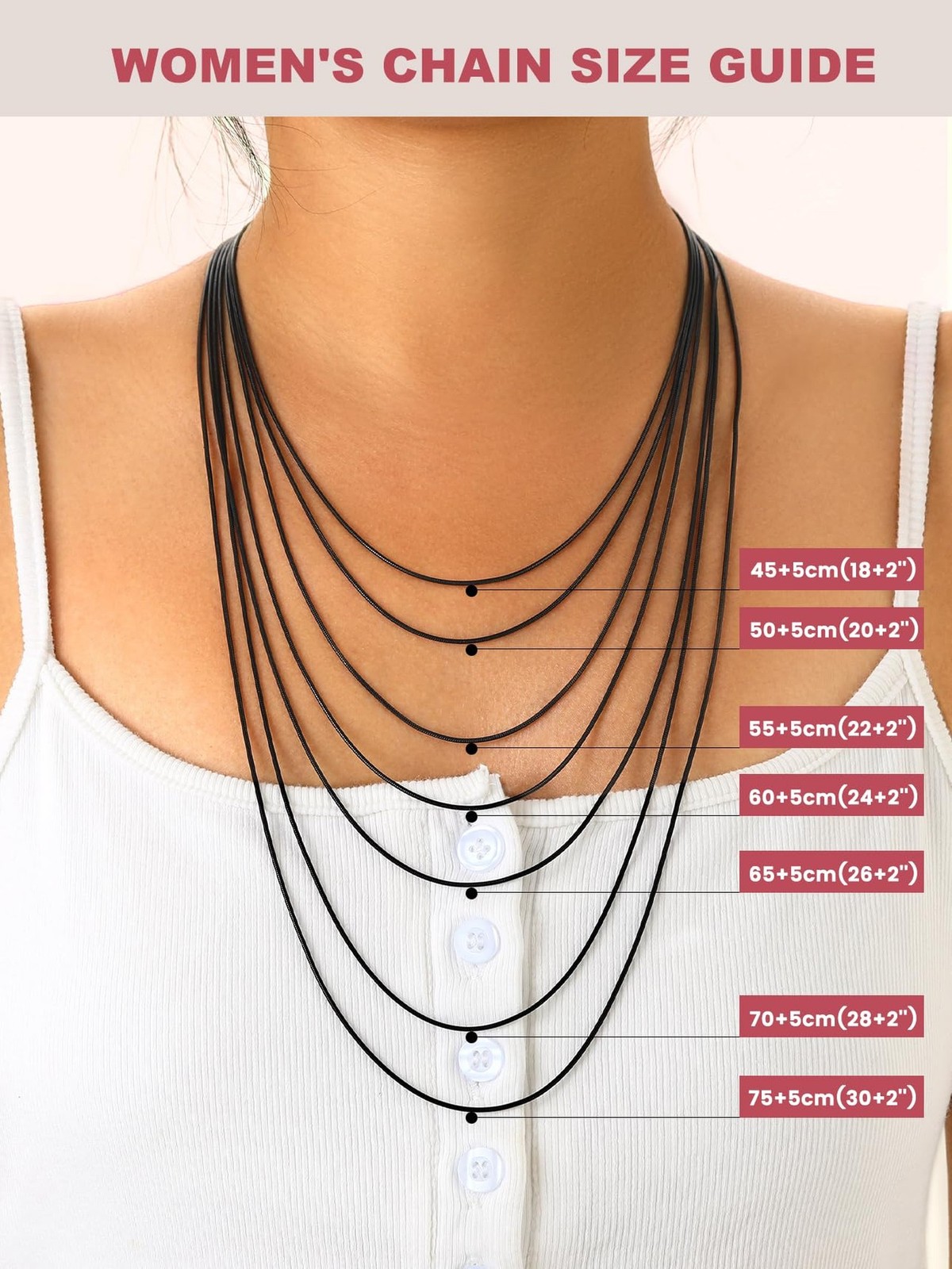 FOCALOOK Snake Chain Necklace Silver 14K Gold Plated Delicate 1mm 1.2mm 1.5mm…