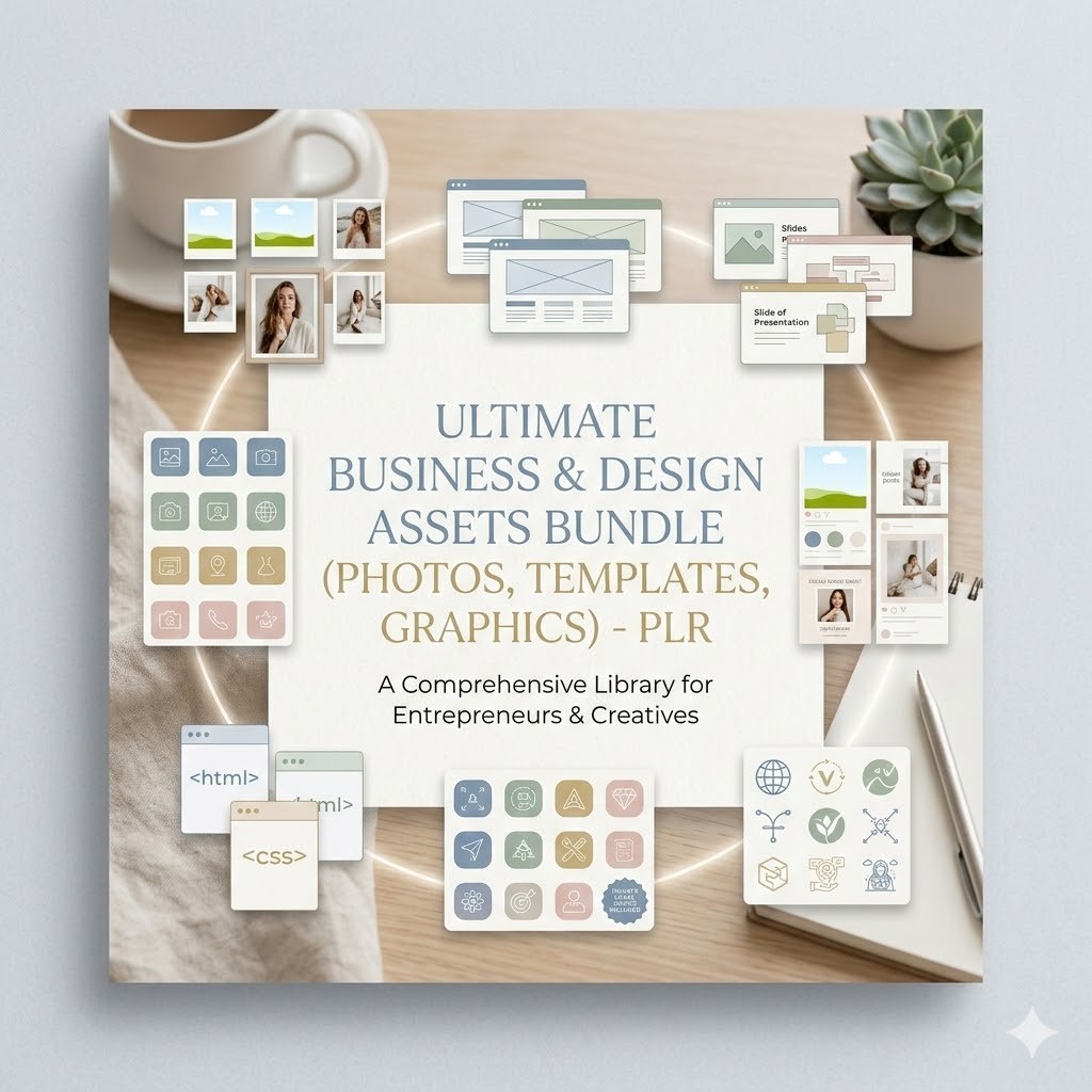 Ultimate Business & Design Assets Bundle (Photos, Templates, Graphics) – PLR