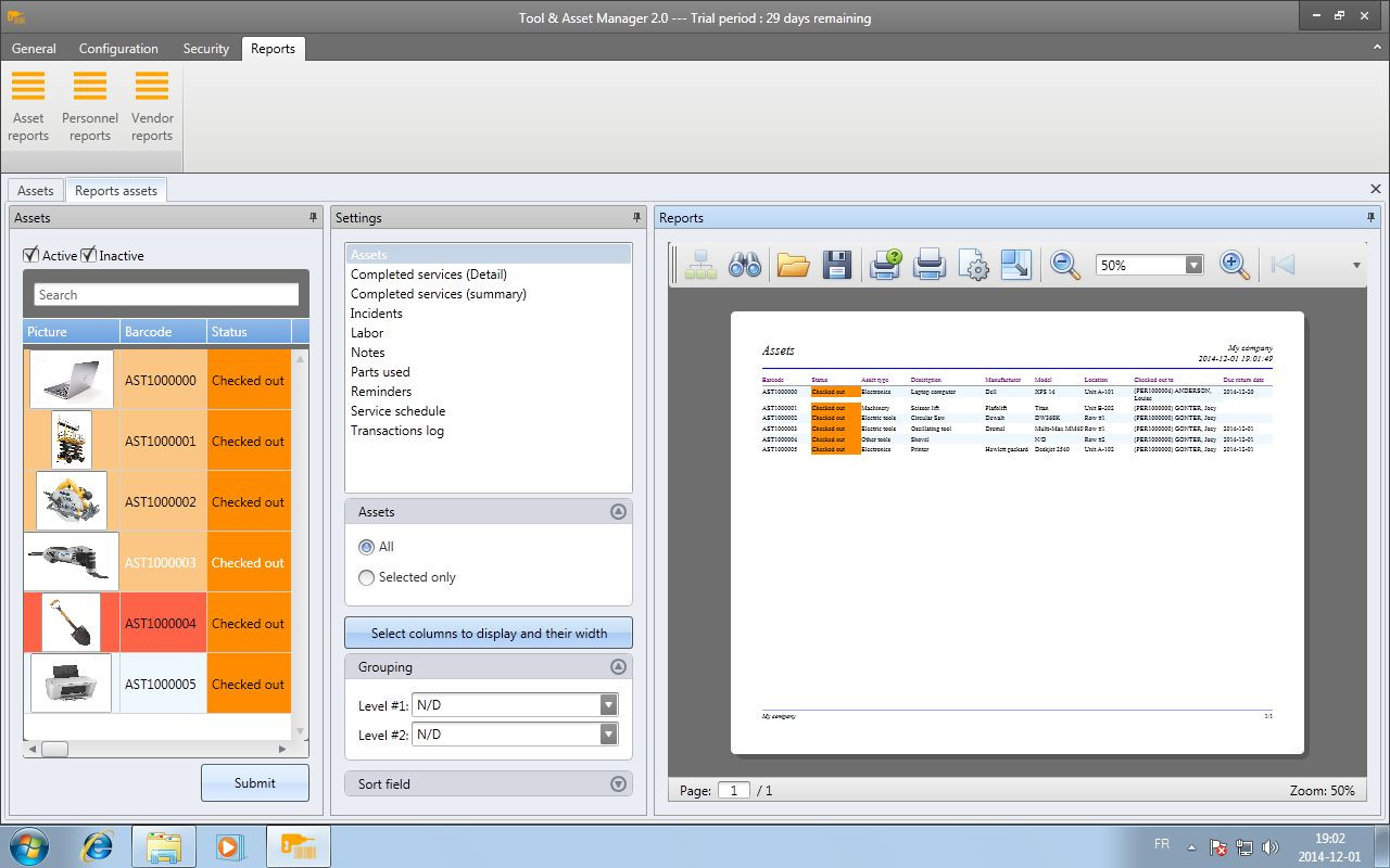 Tool and Asset Management Software – Small to Mid-sized Businesses – Try it free