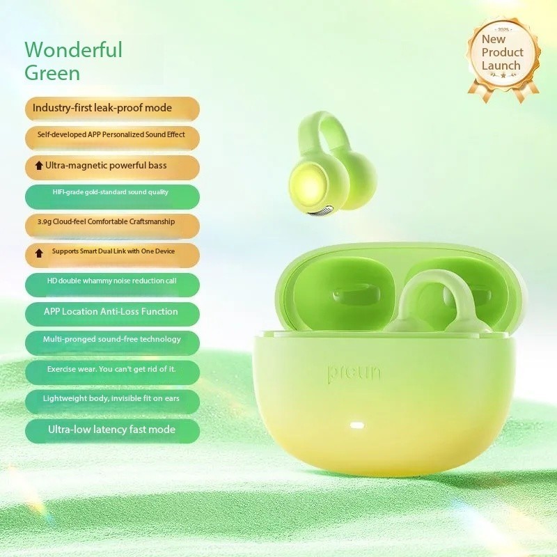 Pincun W5 Open-Air Acoustic True Wireless Bluetooth Clip-On Earphones Non-In-Ear