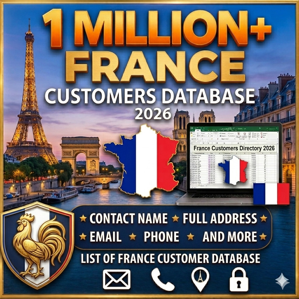 1 Million FRENCH Customers Email Database – B2C Contact leads (Excel file) 2026