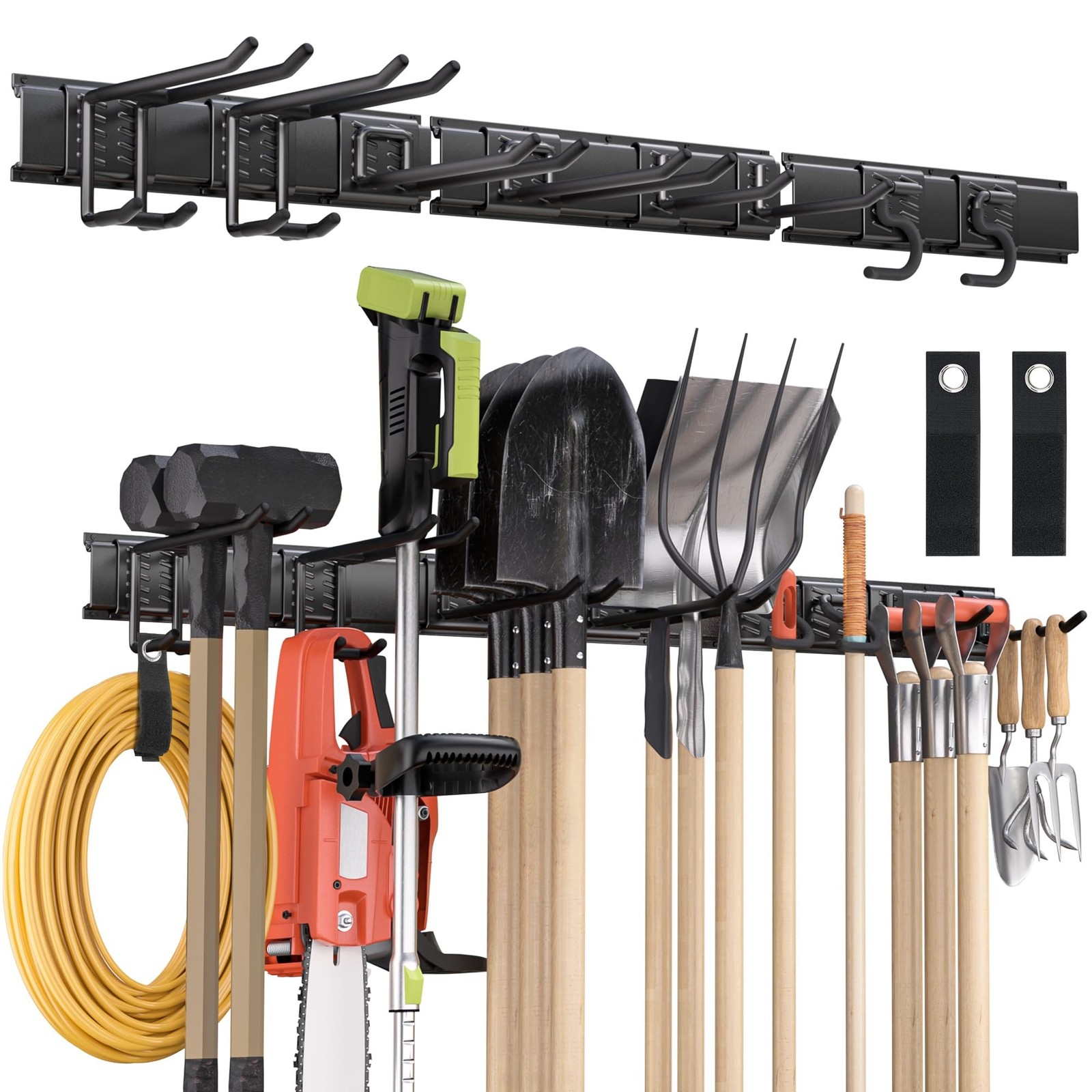 Garden Tool Organizer Wall Mount, 48 inches Tool Storage Rack with Adjustable…