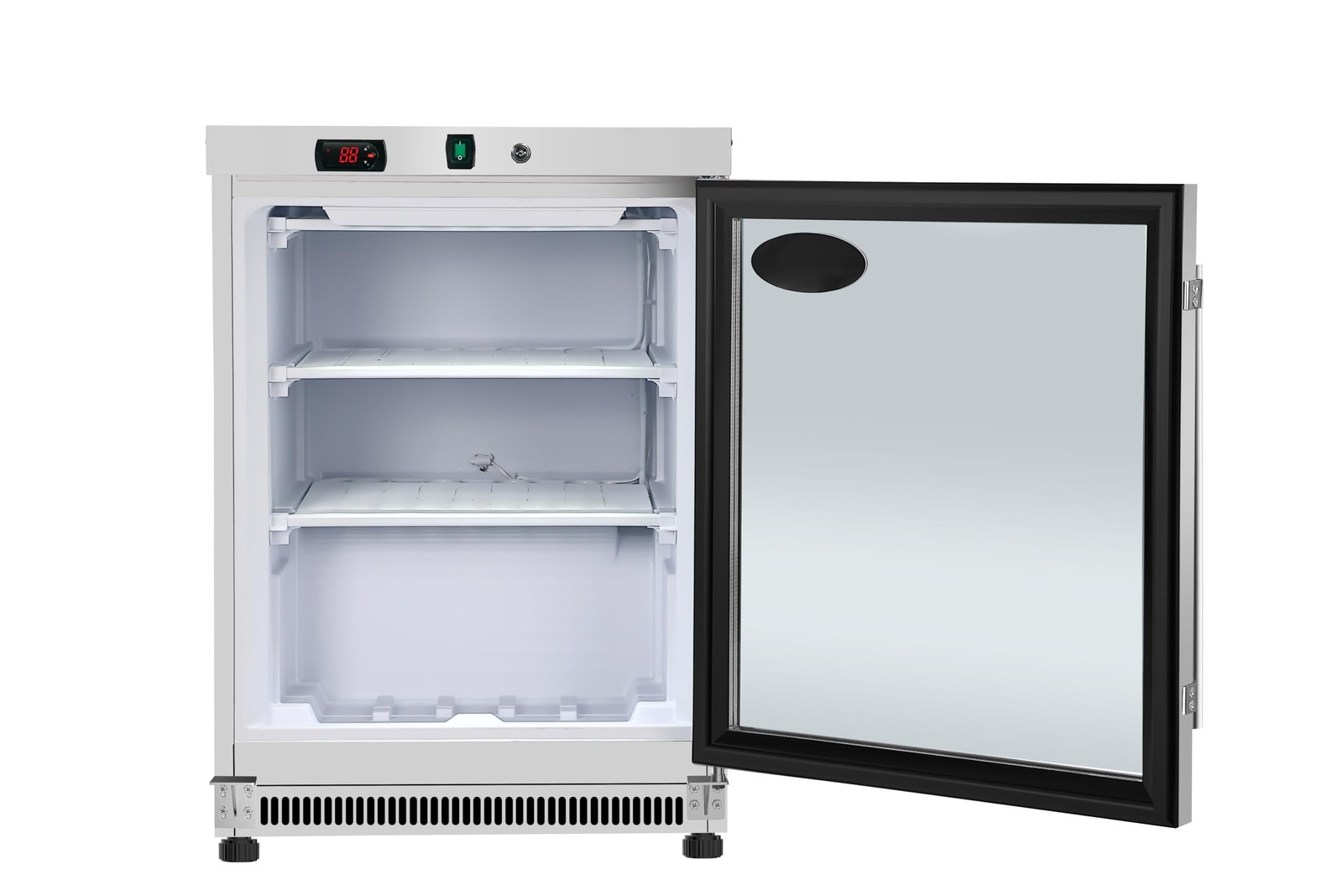 KoolMore 24 in. Commercial Manual Defrost Countertop Display Freezer in White…
