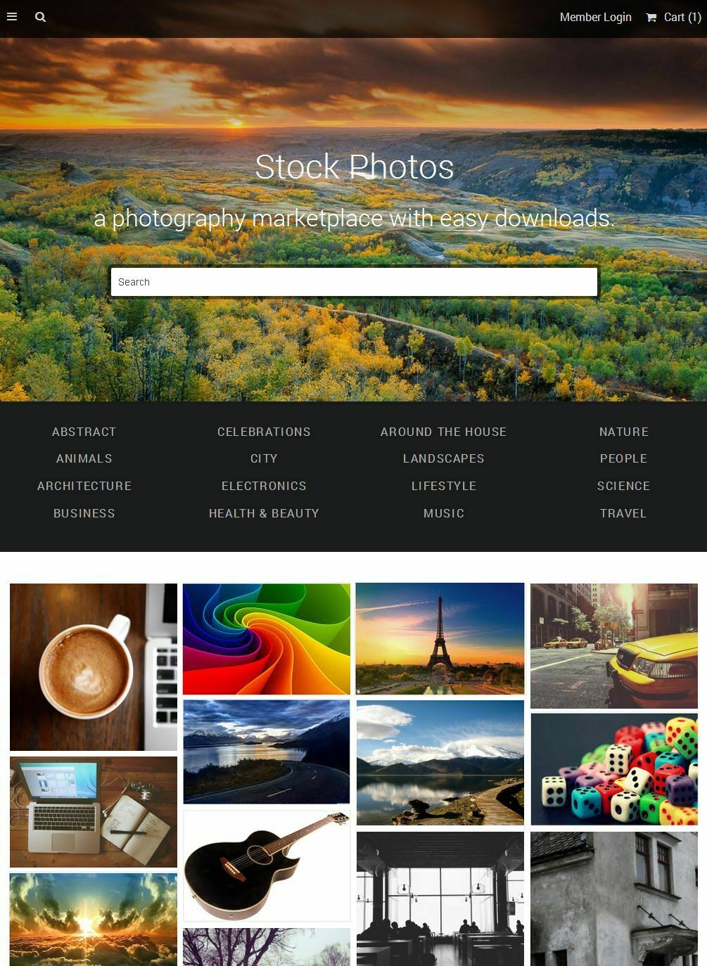 Stock Photography Marketplace Website – Multi-Vendor Platform – Free Hosting