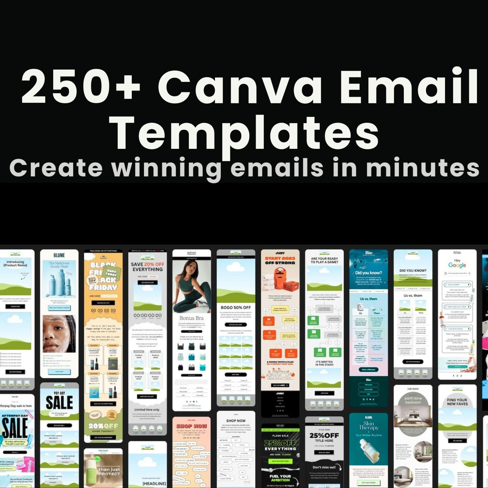 250+ Email Templates for E-commerce | Canva Editable Email Marketing Templates