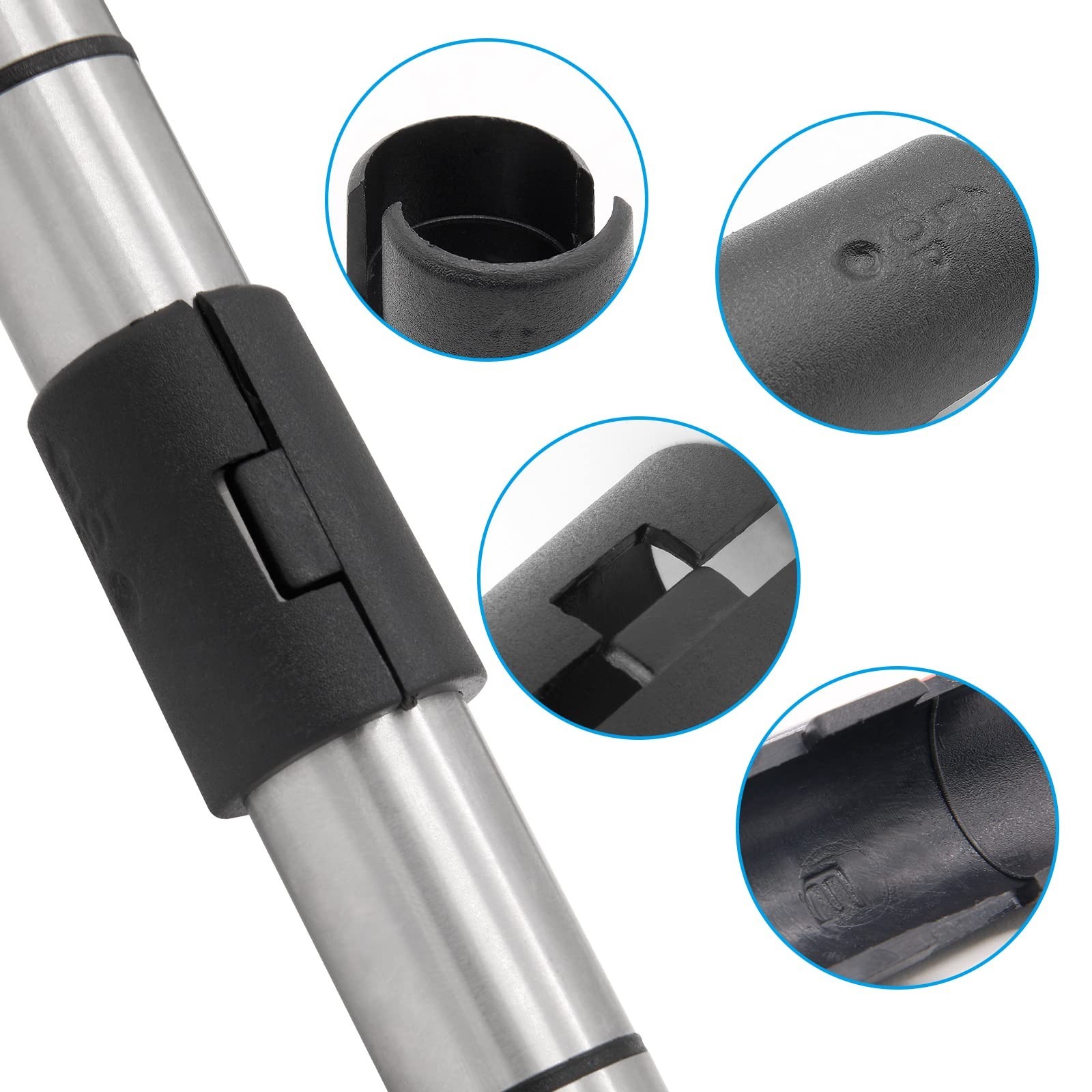 20 Pcs Black Wire Shelving Shelf Lock Clips, 38mm/1-1/2 Inch Inner Dia Wire S…