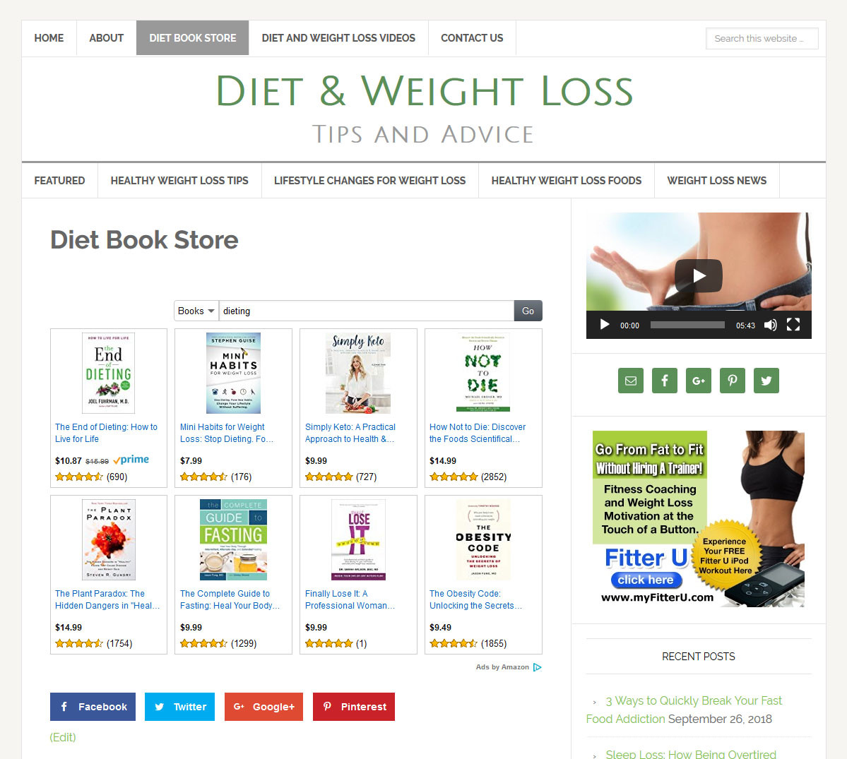 [NEW] * DIET & WEIGHT LOSS * website business for sale w/ DAILY AUTO UPDATES