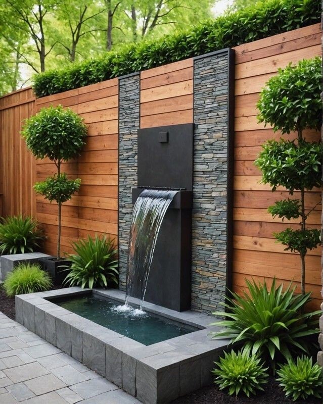 Backyard wood fences, garden fencing ideas, land property partition ideas
