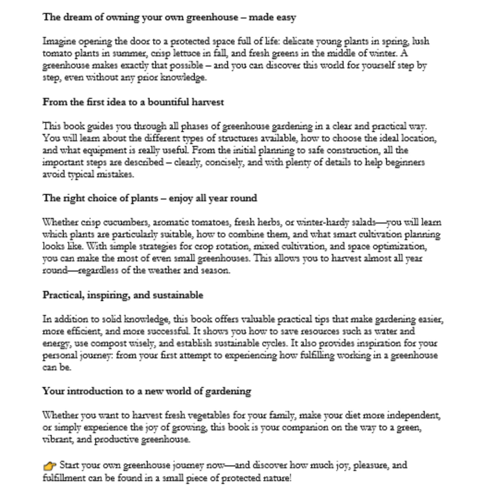 Greenhouse for beginners 25k words Exclusive PLR e-book – sold only once