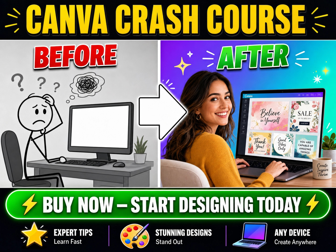 DIGITAL Canva Master Course Editable-Printable