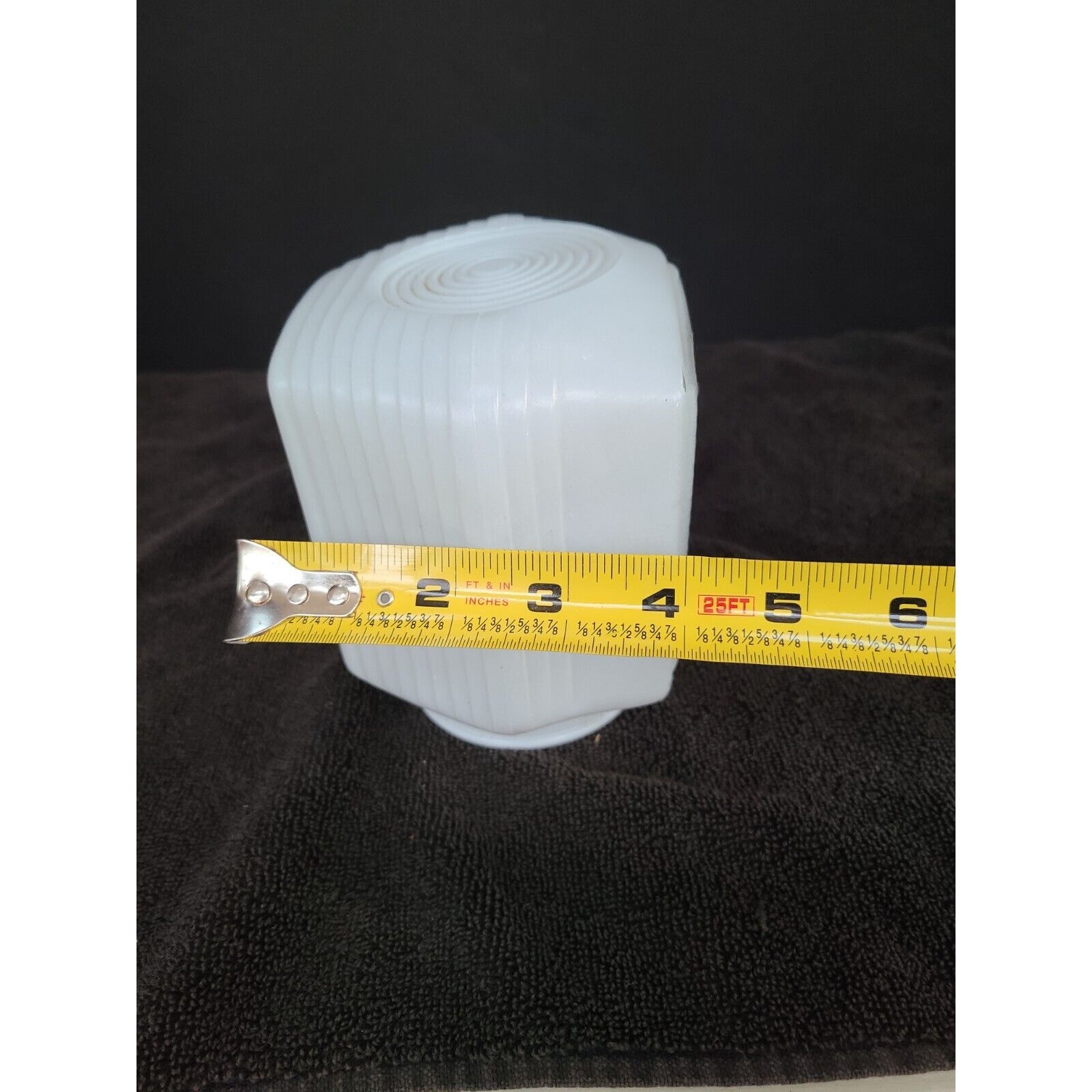 VTG Art Deco Glass Ceiling Light Globe Shade 5.5″ White Milk Beaded MCM