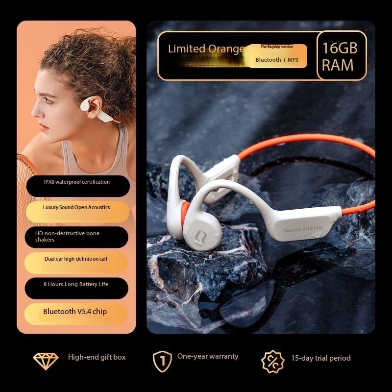 SHEYIN X7 bone conduction Bluetooth headphones, waterproof and sweatproof