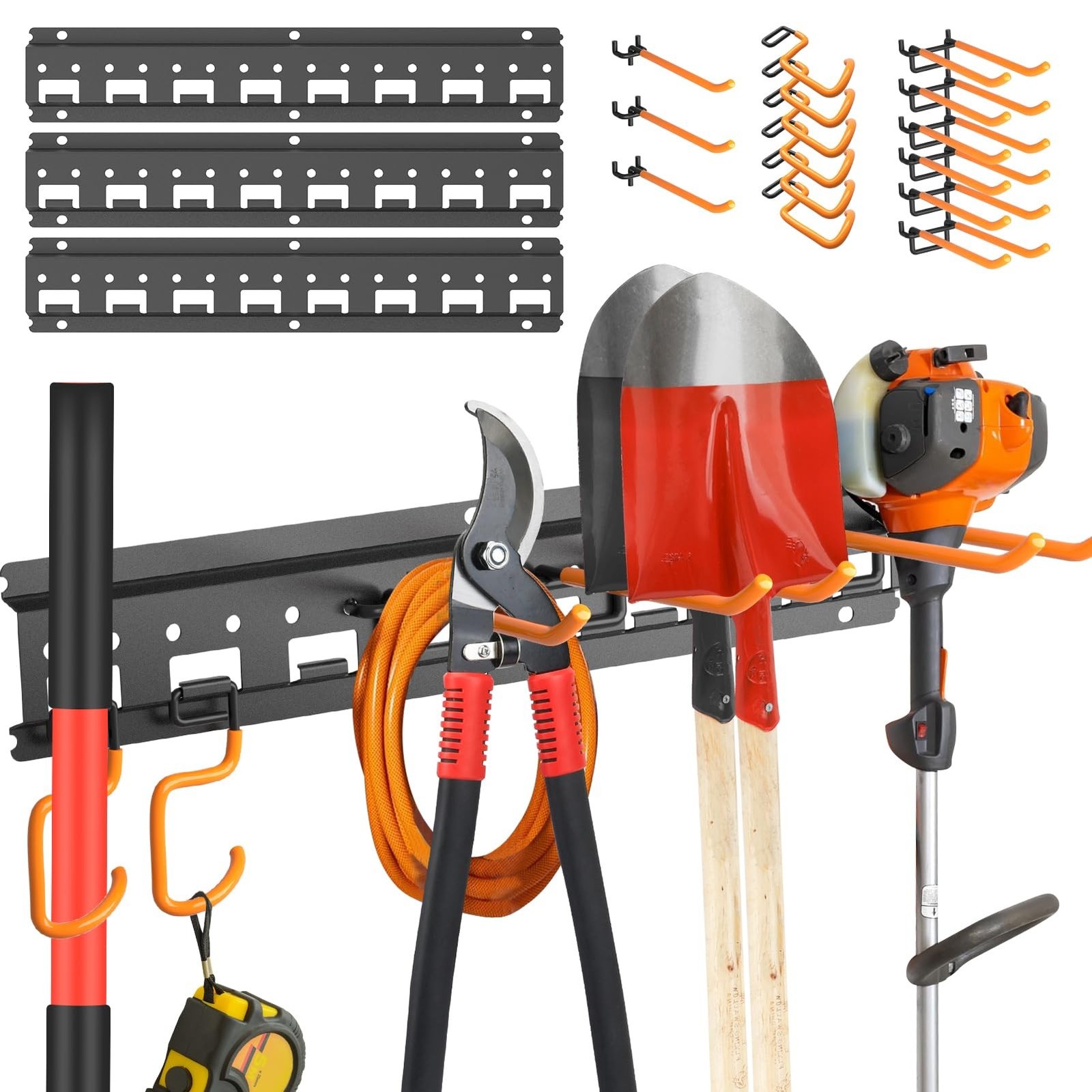 Garden Tool Organizer Wall Mount – Garage Storage and Organization Yard Tool …