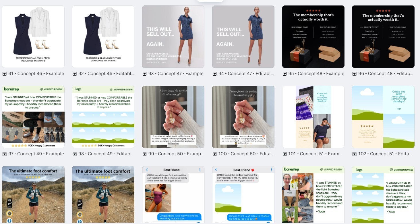 150 Professional Canva Fashion Ad Templates | Ready-to-Use Digital Designs
