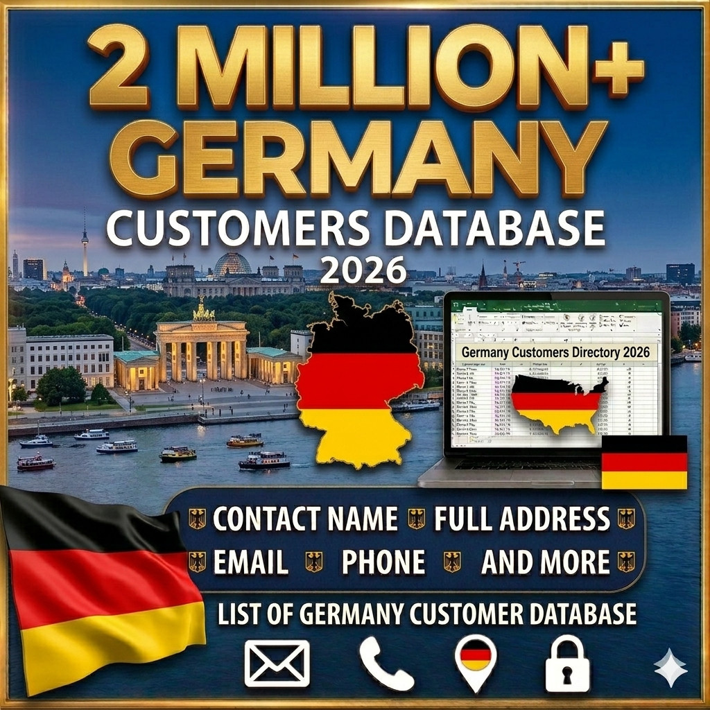 2 Million Deutsch Customers Email Database – B2C Contact leads (Germany 2026)