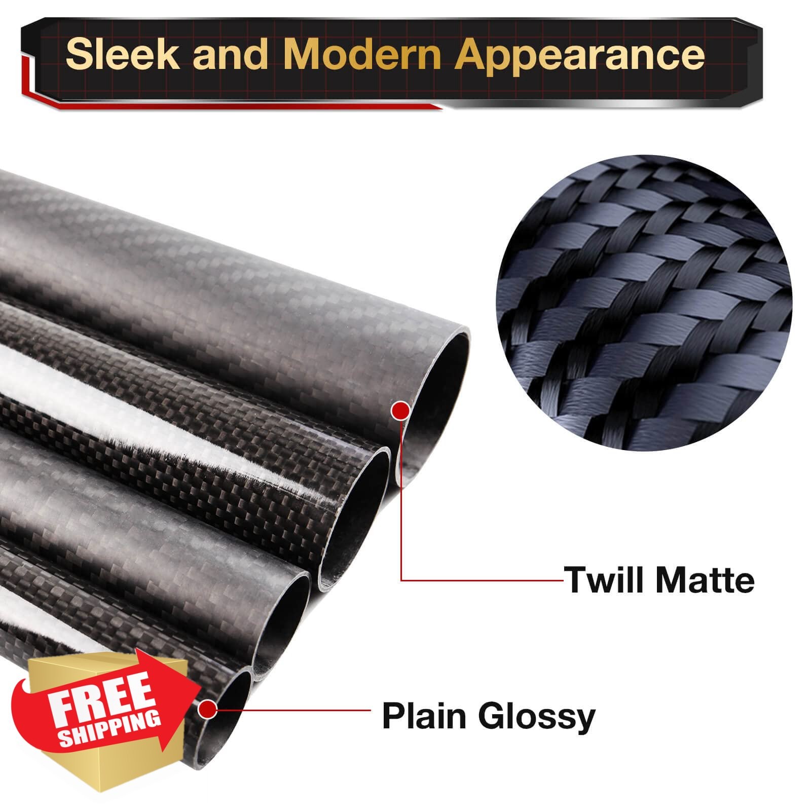 ARRIS 18x16x500MM Carbon Fiber Tube 4PCS