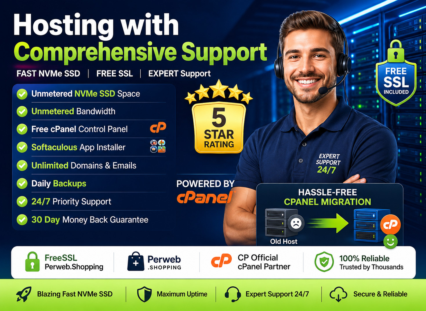 Hosting with Comprehensive Support – 🌟Unlimited SSD, Emails, SSL | $14.99/Year!