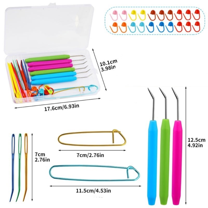 2 Set Knitting Stitching Holder Stitching Markers Knitting Tool Set for Craft