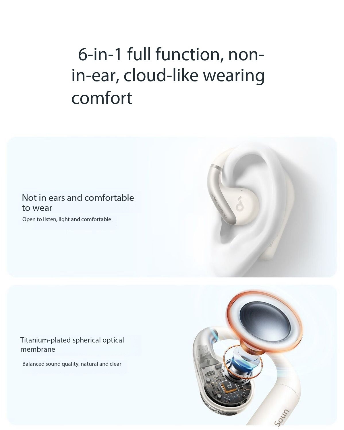 SOUNDCORE AeroFit Light Jump Line Open Bluetooth Ear Hook Earphones