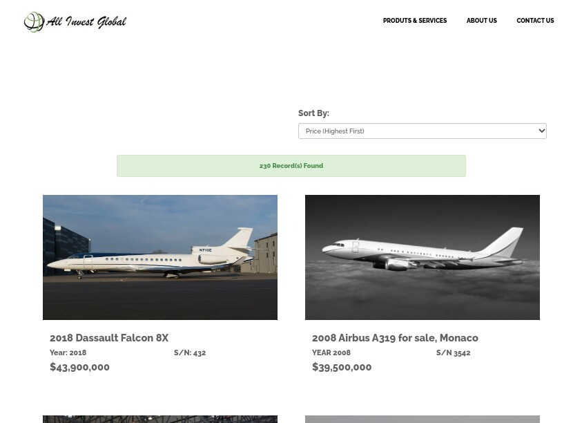 Website Selling Businesses, Cars, Yachts, Jets, Art, Coins Watches & Properties