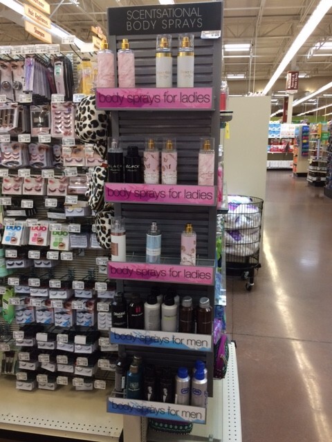black metal end cap display