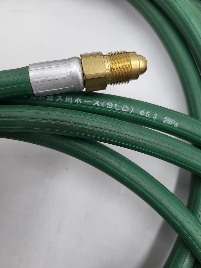 BRIDGESTONE 1/4″ green OXYGEN HOSE FOR PRESSURIZED GAS cylinder 3′ long