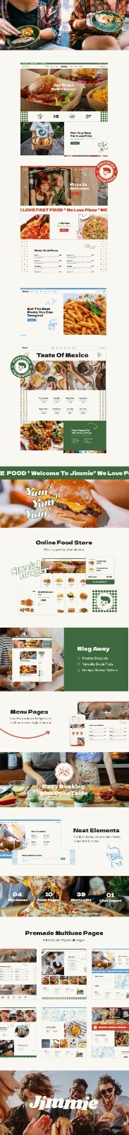 Jimmie – Fast Food Delivery and Restaurant Themewordpress theme