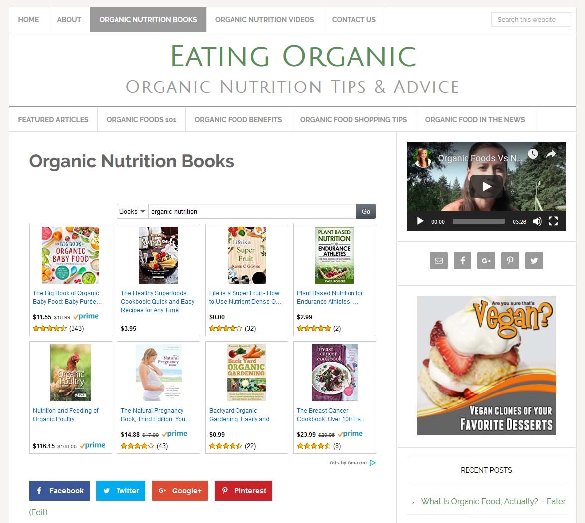* ORGANIC FOODS * turnkey website business for sale with AUTO UPDATING CONTENT!