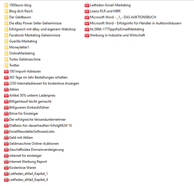 Set of 4 E-Books Package, in German with PLR/MRR License