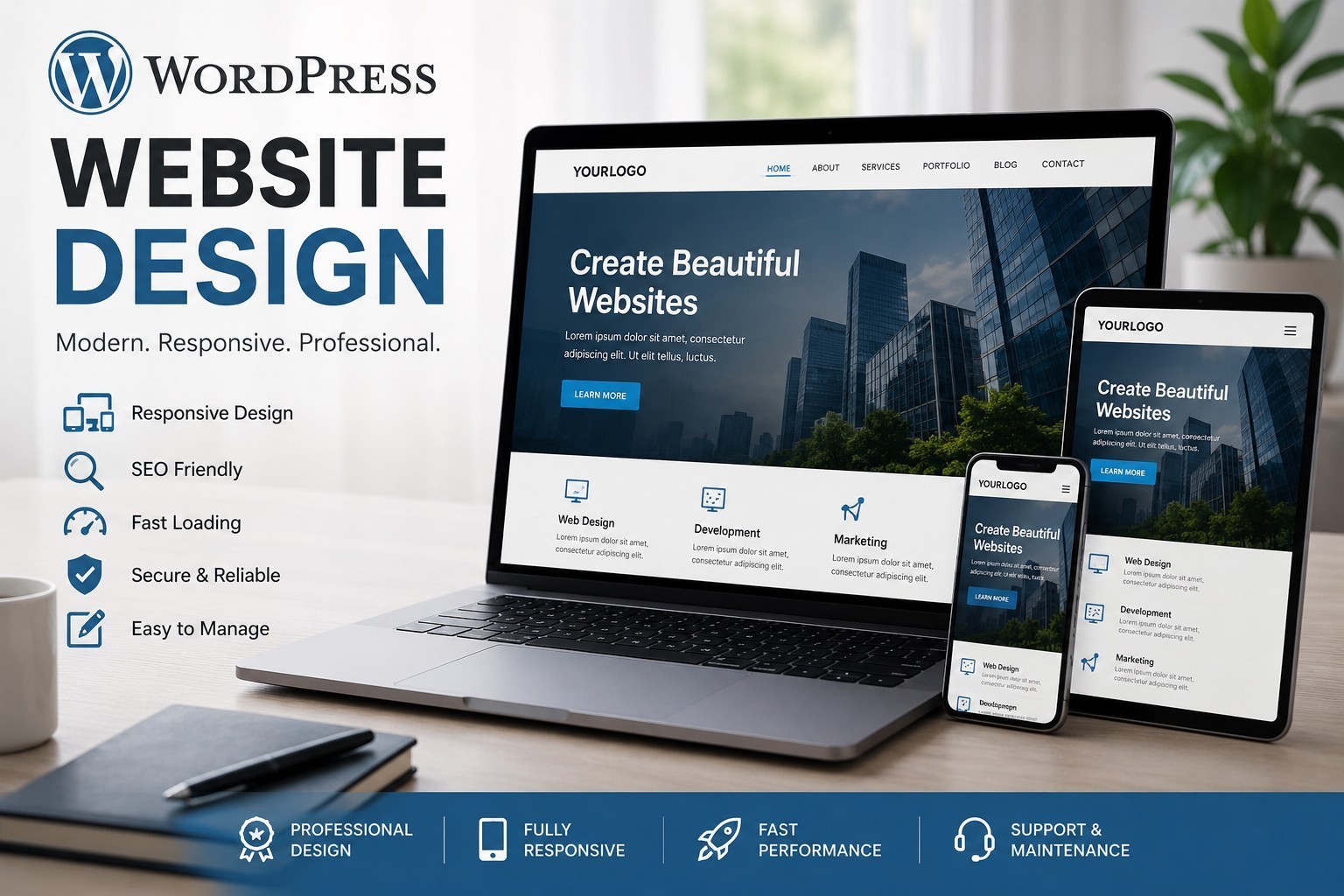 Professional WordPress Website Design | Business Website | Search Engine Ready