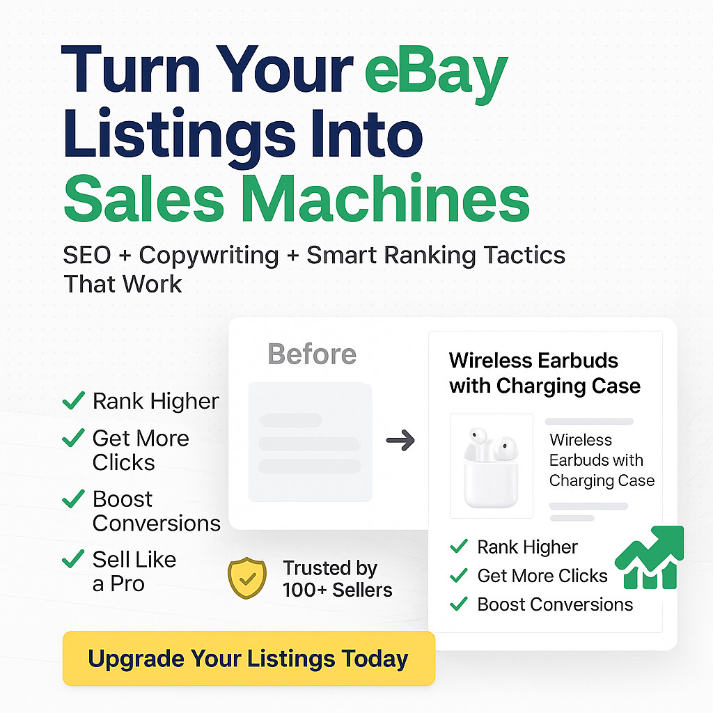 eBay SEO & Listing Upgrade | Rank Higher & Sell More Fast